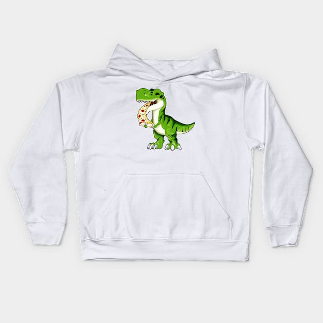 Pizza lover - TREX Pizza Kids Hoodie by Modern Medieval Design